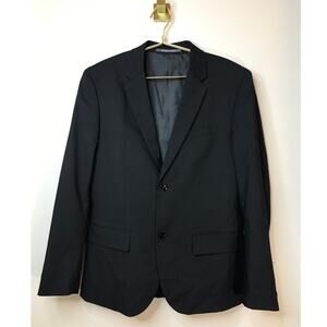 H&M Mens Black Skinny Fit 2 Button Blazer 40R Sports Jacket